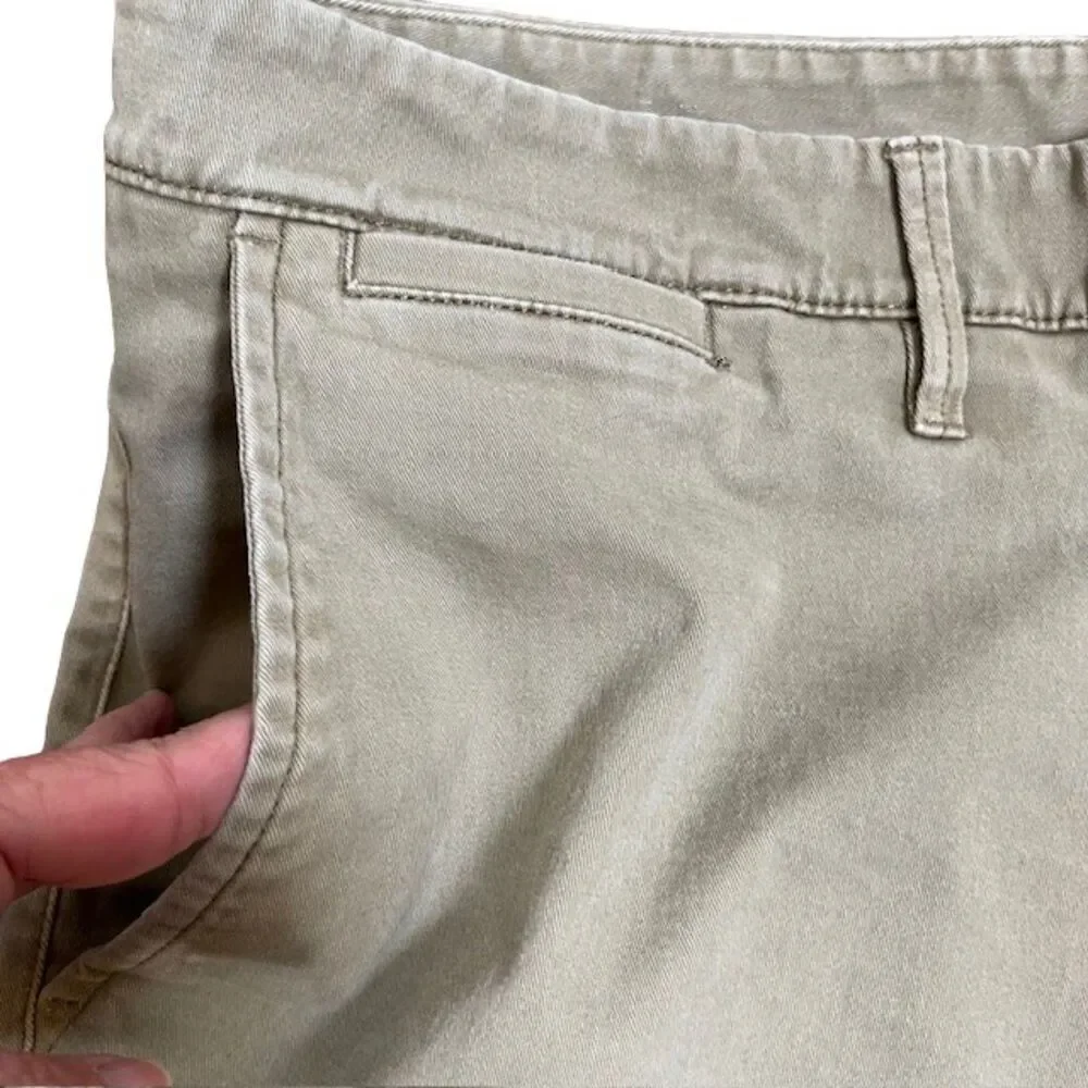 Goodfellow Hennepin Chino Athletic Khaki Beige Tan Flat‎ Front Men's Size 38x30